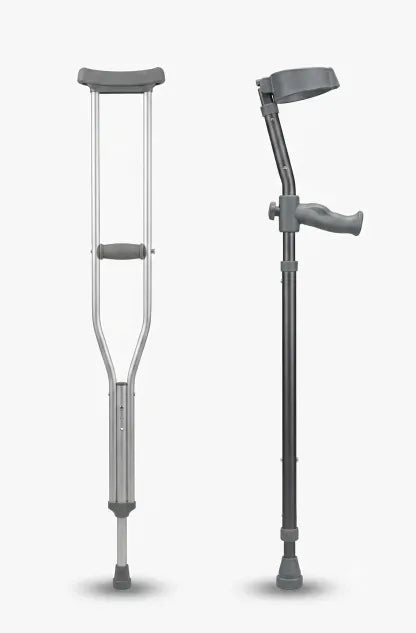 A Frame vs in motion forearm crutch