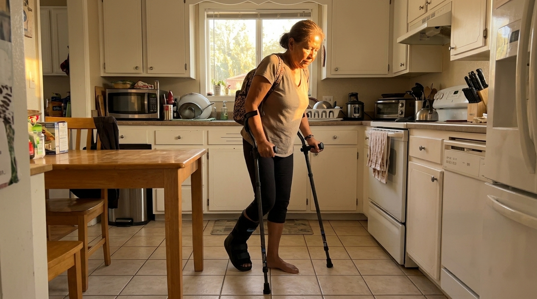 bunion surgery recovery in motion forearm crutches