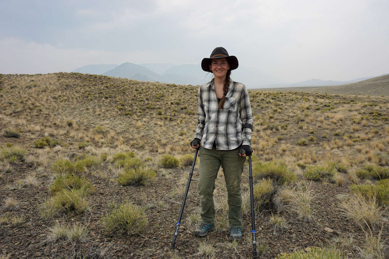 Disabled in the wild on in-motion forearm crutches