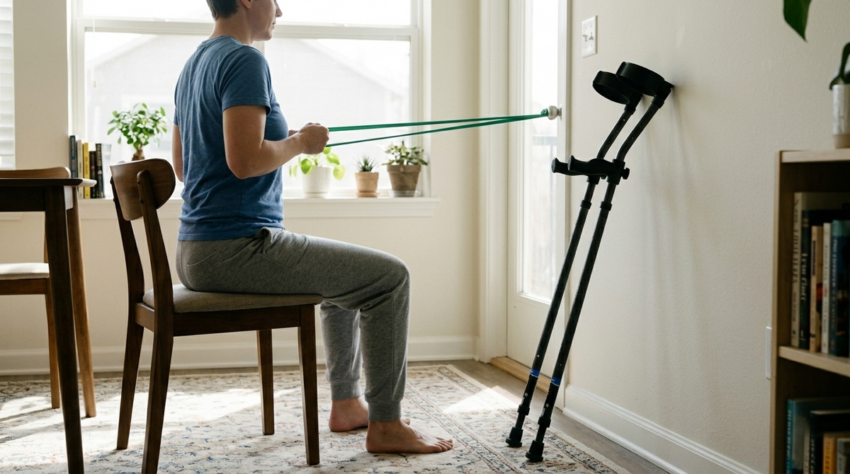 build upper body strength in motion forearm crutches