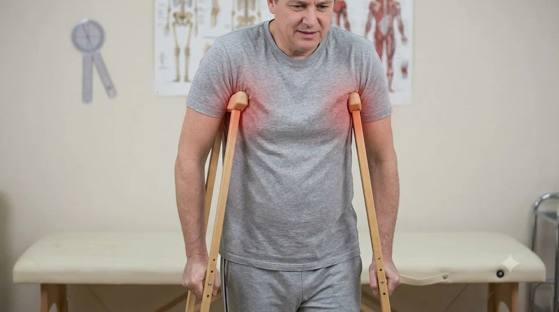 Painful a frame crutches