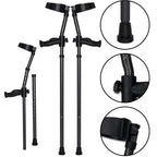 in-Motion Pro rigid-post forearm crutches with rubber tips