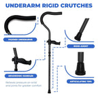 in-Motion Pro rigid-post underarm crutches with ergonomic features
