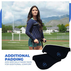Woman outdoors using in-Motion Pro underarm crutches with extra padding