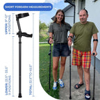 in-Motion Pro rigid-post forearm crutches used outdoors