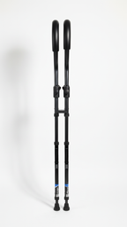 Underarm crutches fitted with the in-Motion Handy Clip