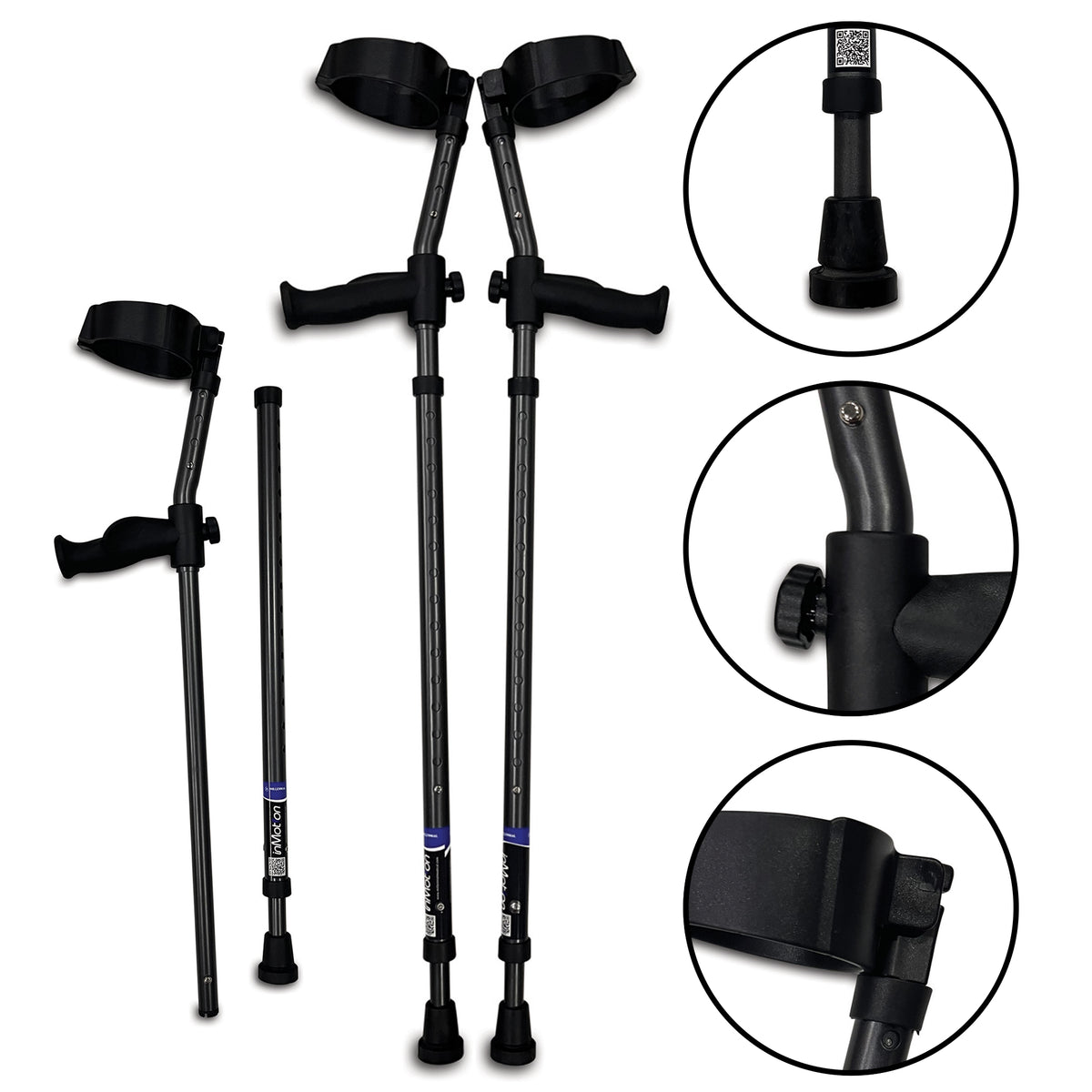 Single in-Motion Pro Forearm Crutch — One Crutch Only