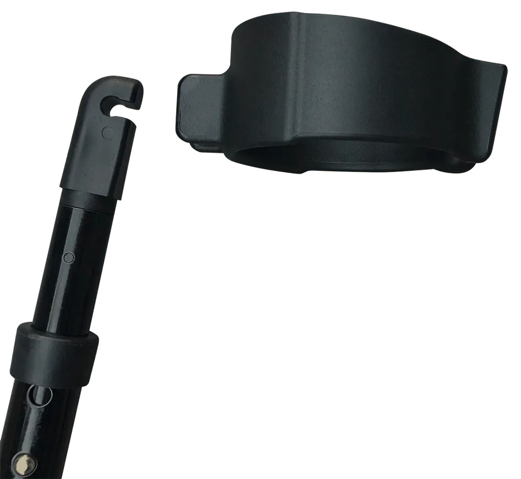 in-Motion forearm crutch cuff and post assembly