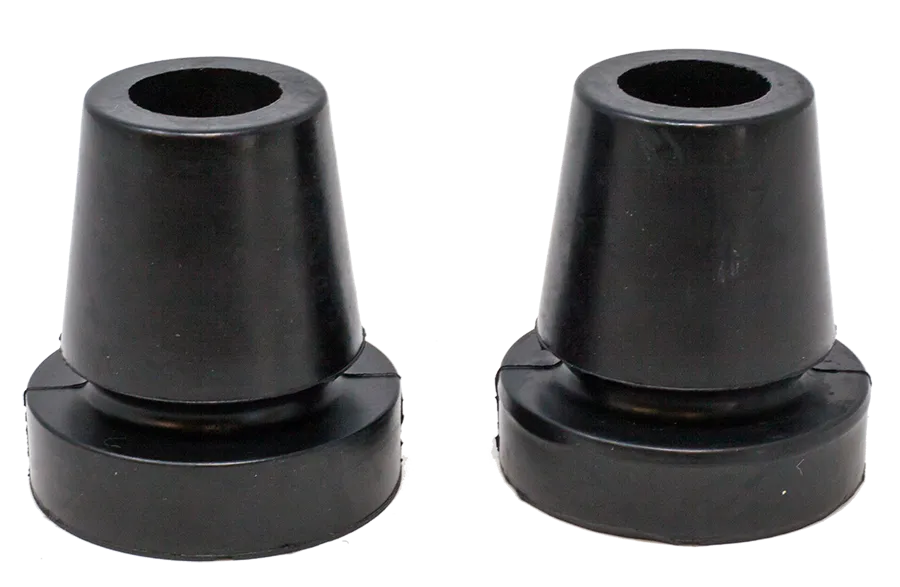 Pair of in-Motion articulating rubber crutch tips