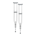 Pair of adjustable aluminum A-frame underarm crutches