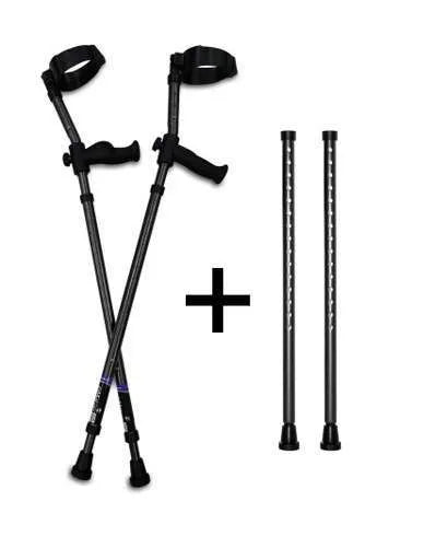 in-Motion Pro forearm crutch spring-assisted and rigid-post bundle