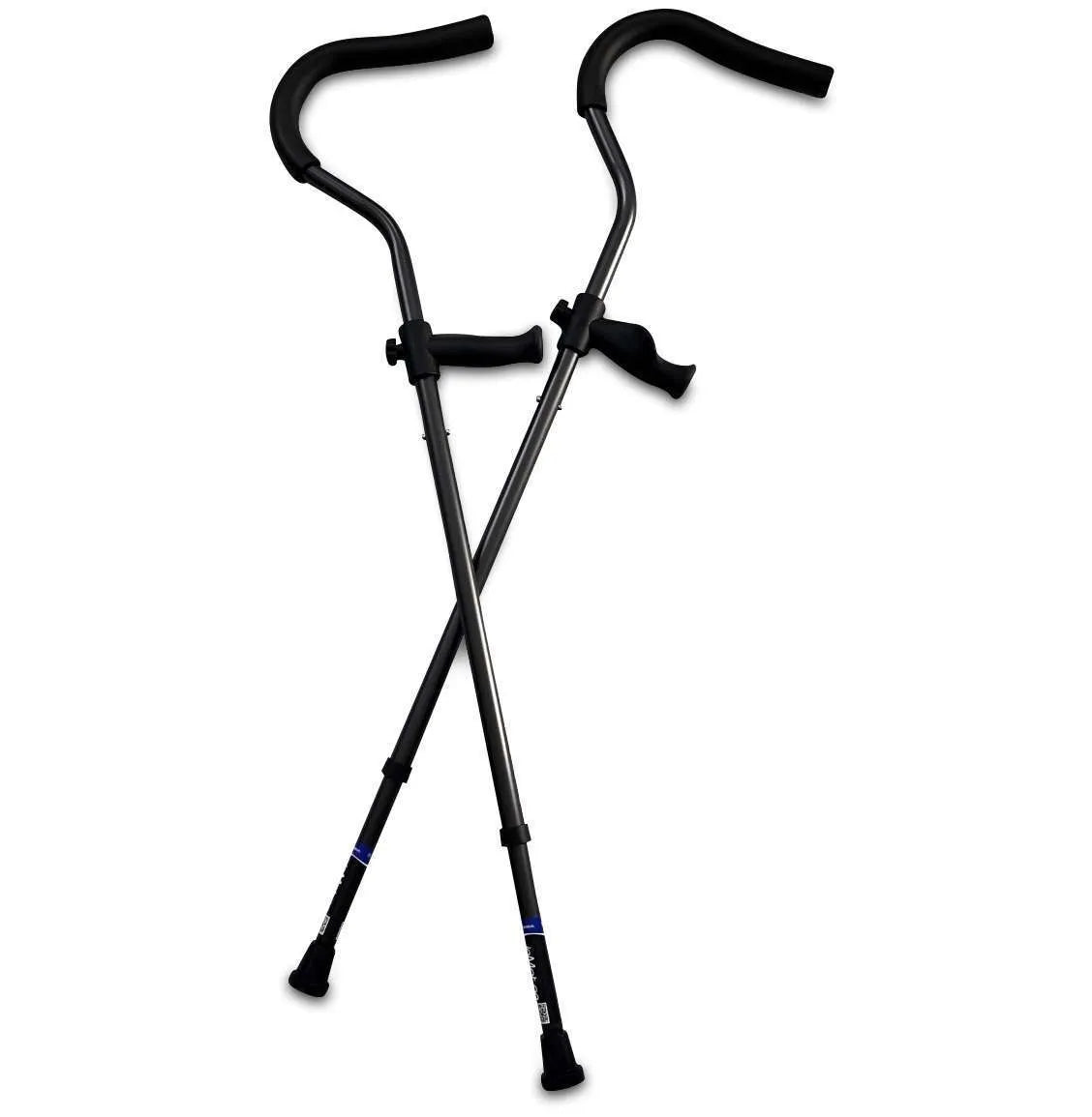 Pair of lightweight aluminum In-Motion Freedom crutches for teens and short adults