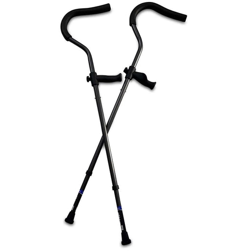 Pair of lightweight aluminum In-Motion Freedom crutches for teens and short adults