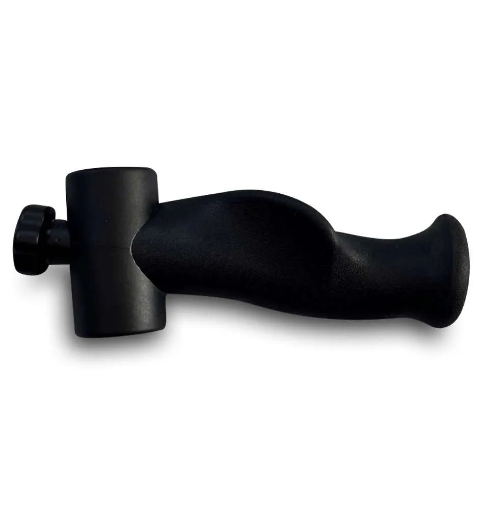 Contoured left and right ergonomic crutch handle for a neutral wrist position