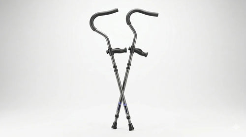 in-Motion Pro underarm spring-assisted crutches, criss-cross product view