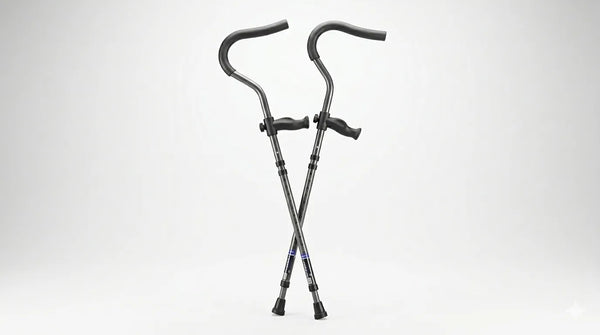 in-Motion Pro underarm spring-assisted crutches, criss-cross product view