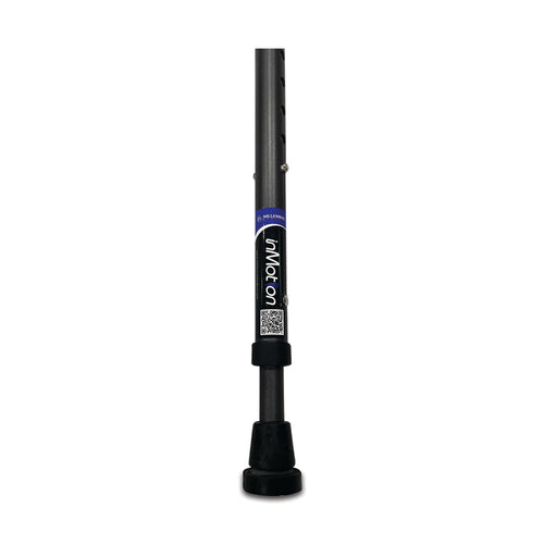 in-Motion lower spring-assisted crutch post, adjustable, on white background