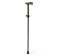 Medline folding T-handle cane, adjustable black aluminum