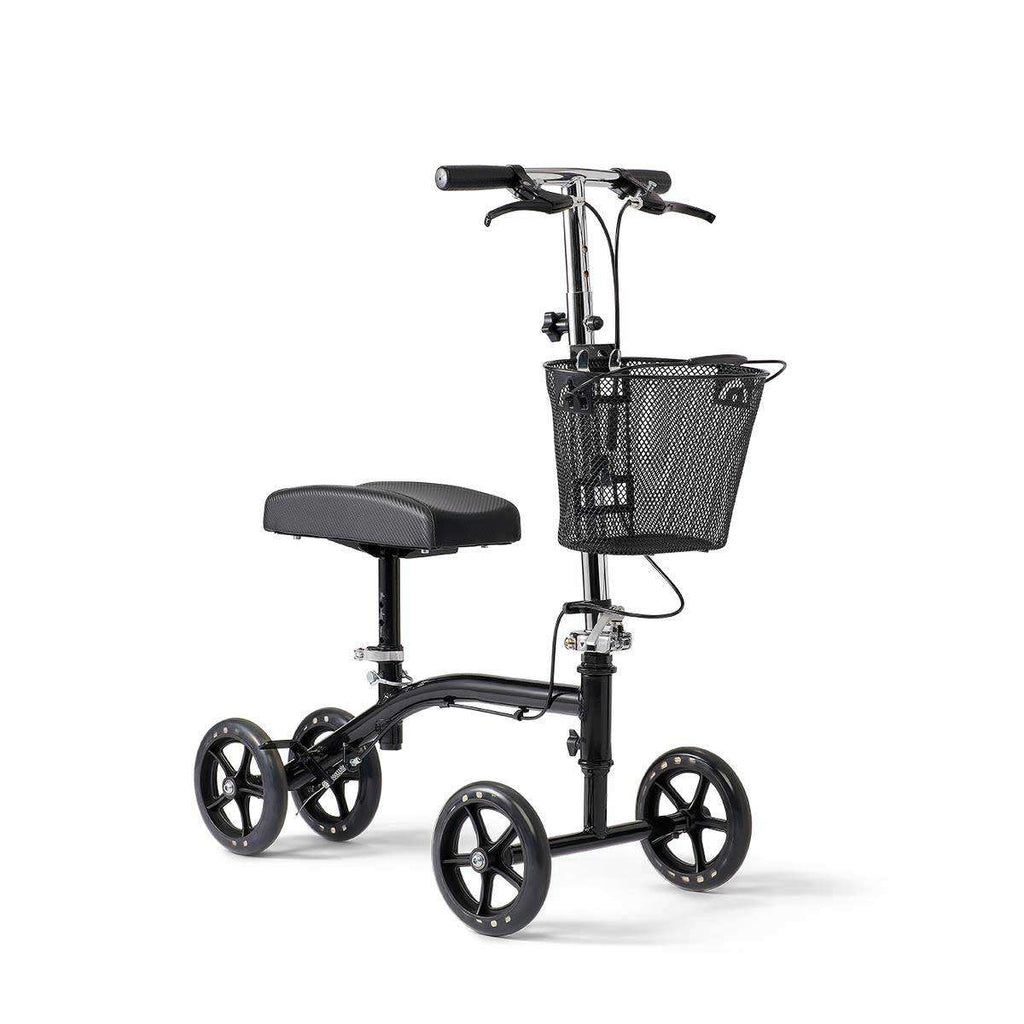 Gen 4 standard knee walker with 8-inch wheels, padded knee rest and basket