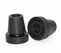 in-Motion articulating crutch tips, pair of black rubber replacement tips