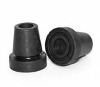 in-Motion articulating crutch tips, pair of black rubber replacement tips