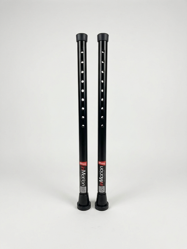 Pair of in-Motion short black rigid crutch posts