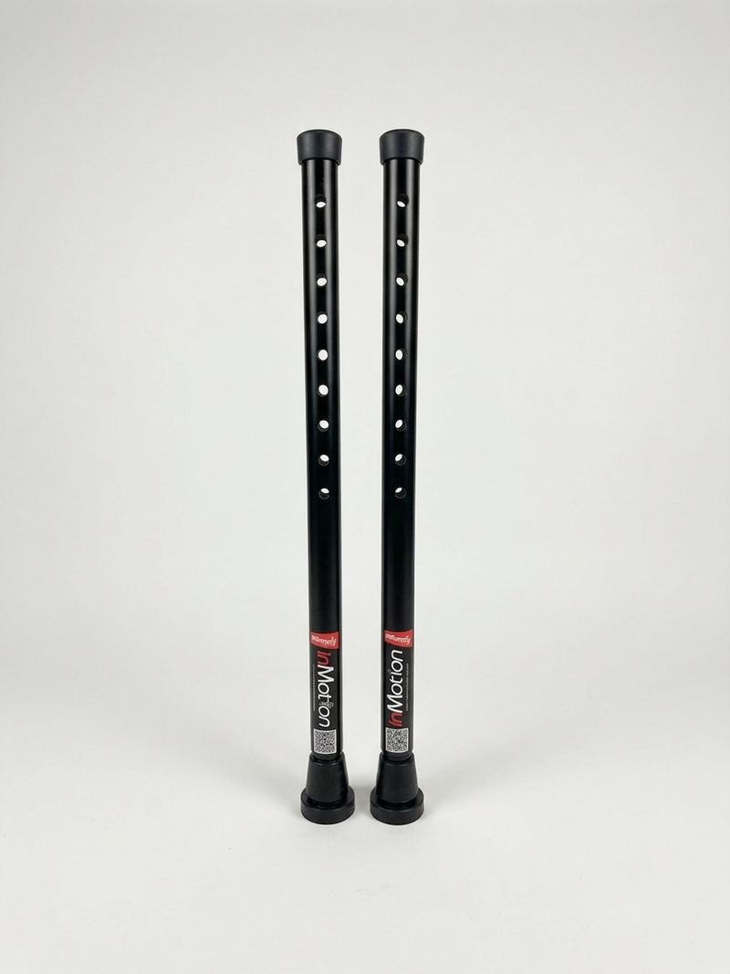 Pair of in-Motion short black rigid crutch posts