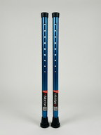 Pair of in-Motion short blue rigid crutch posts