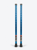 Pair of in-Motion tall blue rigid crutch posts