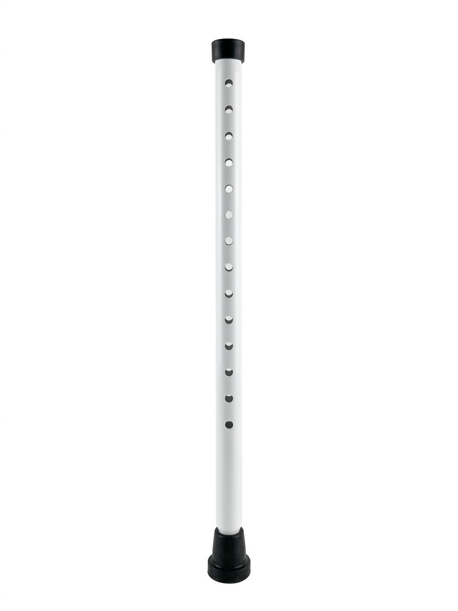 Single in-Motion tall white rigid crutch post