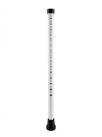 Single in-Motion tall white rigid crutch post