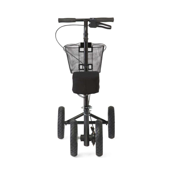 Medline all-terrain knee walker with basket on white background