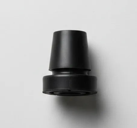 Single in-Motion articulating rubber crutch tip on white background