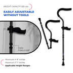 in-Motion Pro underarm crutches with tool-free height adjustment