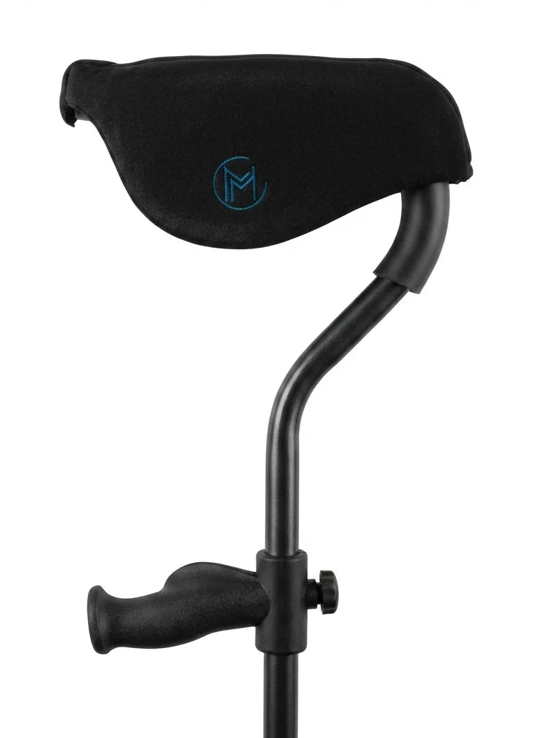 in-Motion underarm crutch comfort pad installed on crutch top