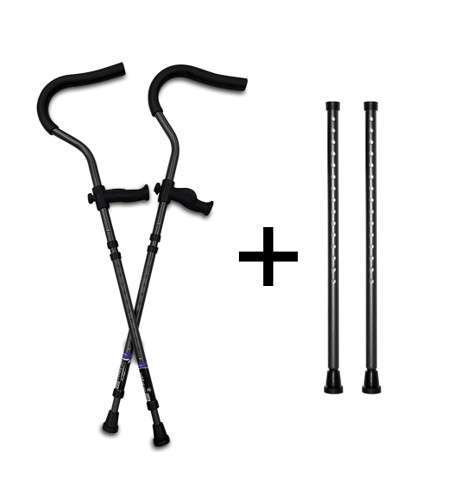 in-Motion Pro underarm crutch spring-assisted and rigid-post bundle