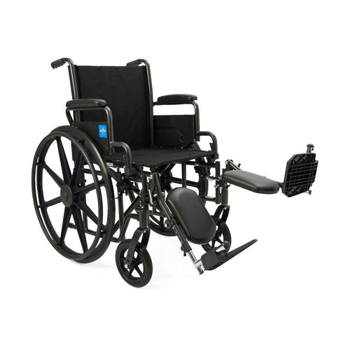 Guardian K1 lightweight manual wheelchair, black frame, on white background